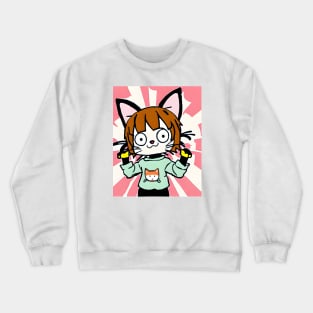 NYA Cute Catboy Drawing Crewneck Sweatshirt